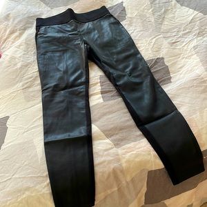 Faux leather pants
